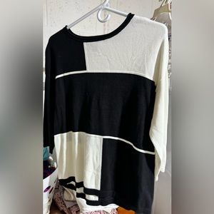 Black and cream Chicos sweater